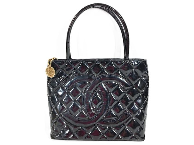 Borsa Tote Chanel CC Coco Mark Logo Nero