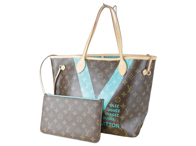 Bolsa Tote de lona marrom Louis Vuitton