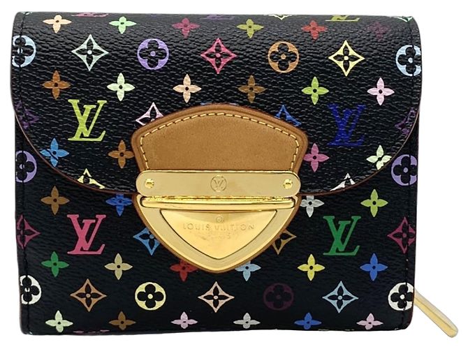 Louis Vuitton Monogram Multicolore Black Tri-fold Wallet