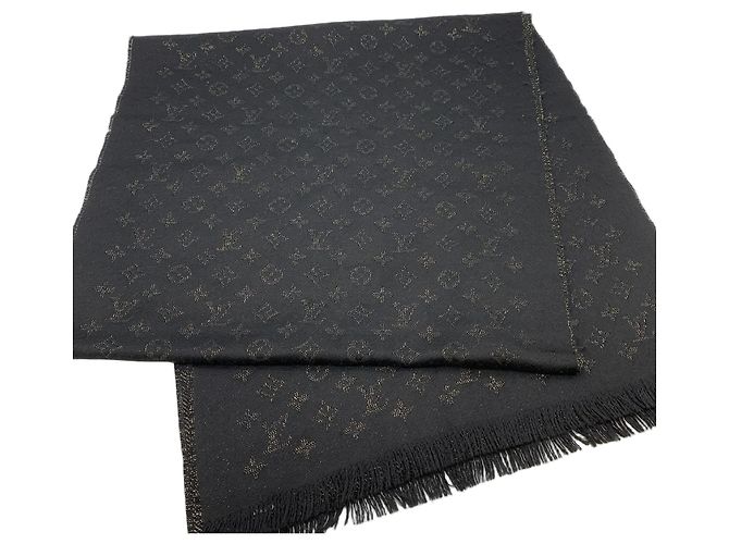 Louis Vuitton Etol LV Timeless Kaschmir Schal Schwarz