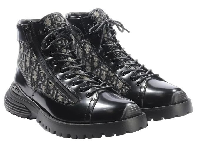 Dior B27 Boots Black Monogram