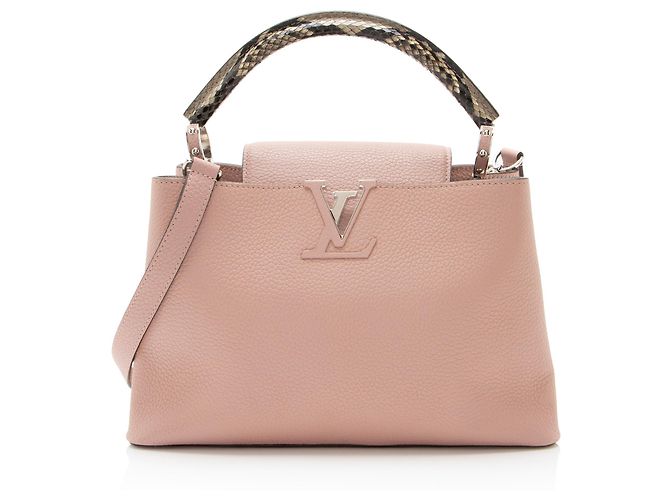 Louis Vuitton Taurillon Python Capucines PM Tasche Pink Leder