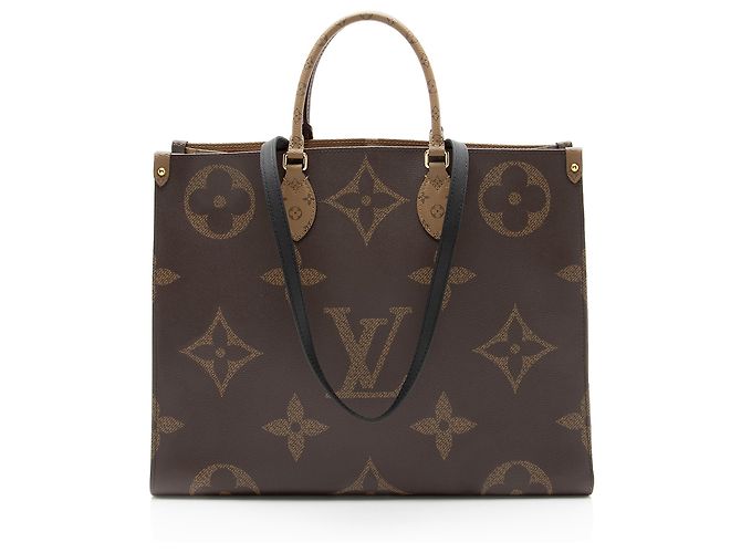 Tote Onthego GM em canvas Giant Monogram Louis Vuitton Marrom