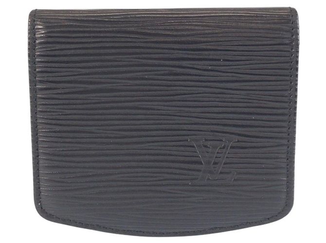 Louis Vuitton Leather Coin Case Black