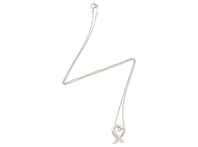Collar Paloma Picasso de plata de ley con corazón de amor de Tiffany & Co. Metálico