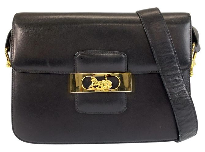 Céline Borsa a tracolla in pelle nera Celine Nero