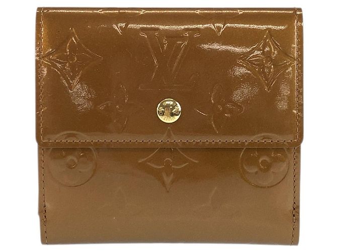 Portefeuille compact Louis Vuitton Vernis Marron