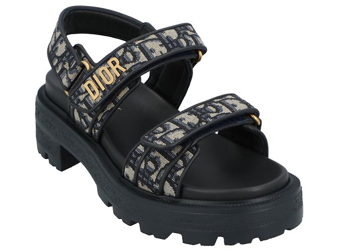 Oblique Dior Dioract Platform Sandal Black