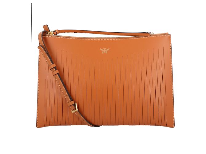 Bolsa transversal MCM Aren Medium em couro nappa Marrom
