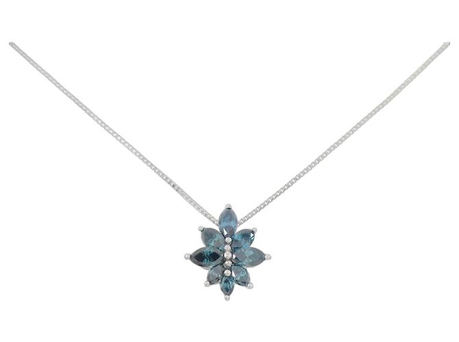 Autre Marque Collana in oro Au750 e diamanti Argento