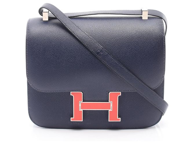 Hermès Bolsa de ombro Hermes Constance 3 24 Azul Azul marinho