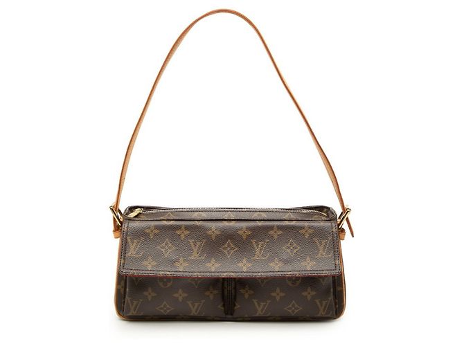 Borsa a tracolla Louis Vuitton Monogram Vivacite MM Marrone