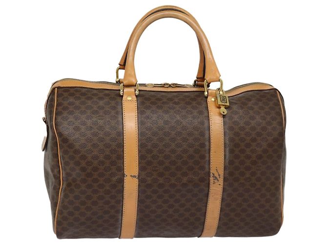 Céline Celine Boston C Macadam Canvas 40 cm Marron