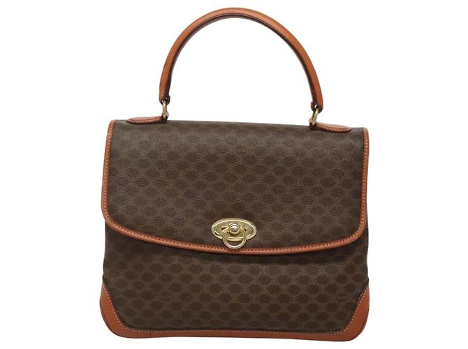 Céline Celine Vintage Macadam Canvas Marron