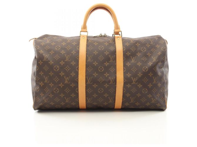 Borsa Boston Louis Vuitton Keepall 50 Monogram Marrone Monogramma