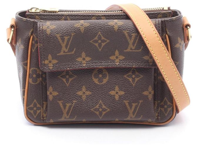 Bolsa de Ombro Louis Vuitton Vivacite PM Marrom Monograma