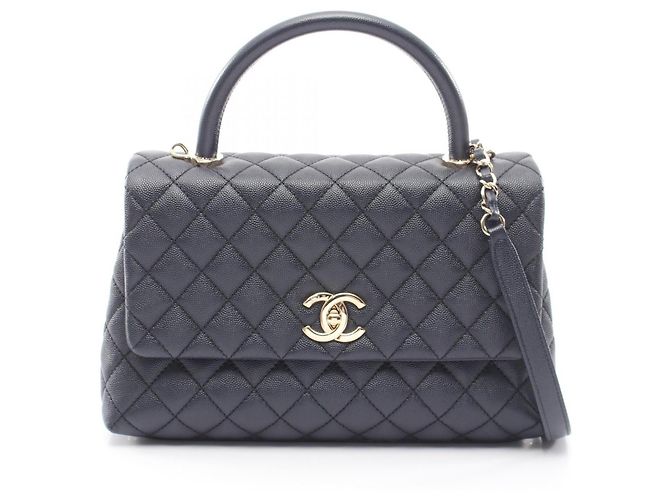 Chanel Coco Handle 29 Top Flap Handtasche Marineblau