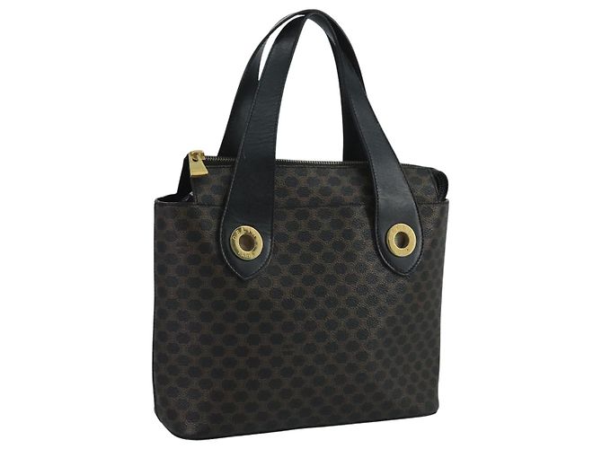 Céline Celine C Macadam PVC Leather Nero