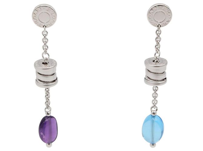 Bulgari Pendientes Bvlgari B-zero1 Element Drop Blanco Azul Púrpura