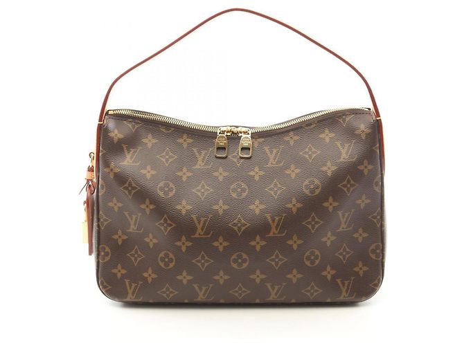 Bolsa de Ombro Louis Vuitton Slouchy PM Monogram Marrom Monograma