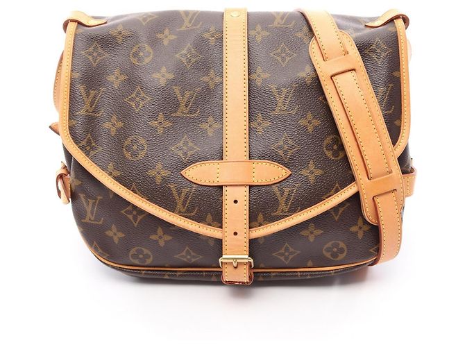 Bolsa de Ombro Louis Vuitton Saumur 30 Monogram Marrom Monograma