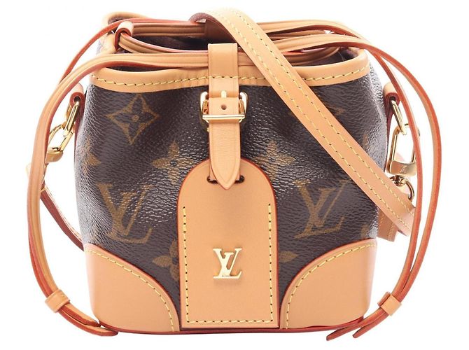 Noe Bolsa de ombro Louis Vuitton Noé Monogram Marrom Monograma
