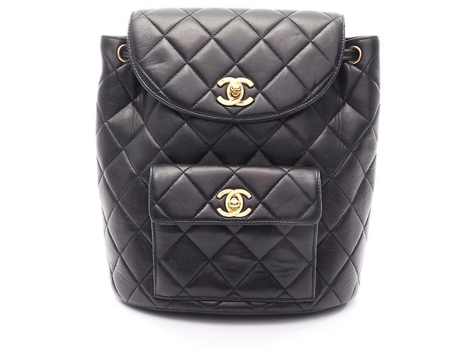Sac à dos/Sac à main Chanel Matelassé Turnlock Noir