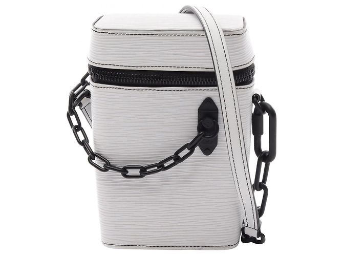 Bolsa de ombro em couro Epi Louis Vuitton Branco