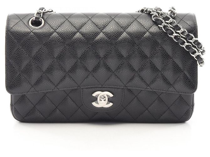 Borsa a tracolla Chanel Matelassé Double Flap Nero