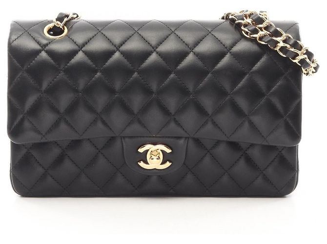 Timeless Borsa a tracolla Chanel Matelassé Double Flap Nero