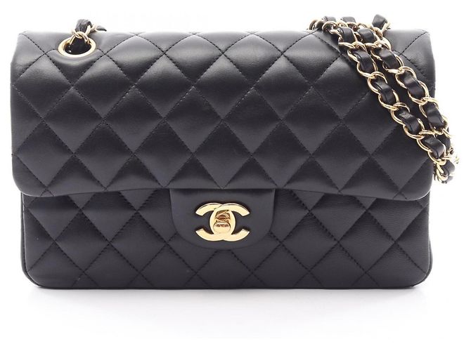 Borsa a tracolla Chanel Matelassé Double Flap Nero