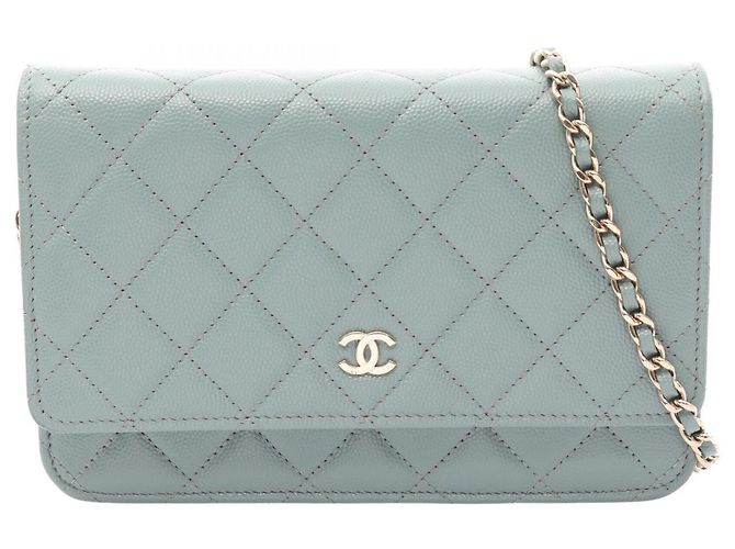 Classique Sac à main Chanel Green Matelassé Vert