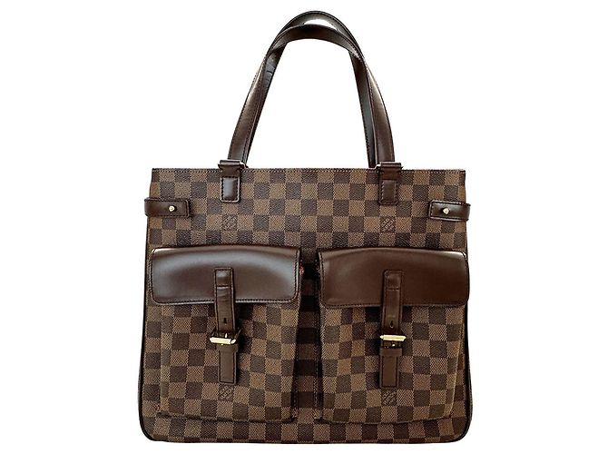 Bolsa Tote Louis Vuitton em Canvas Damier Damier ebene