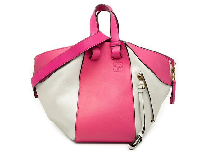 Sac à main petit Loewe Anagram Hammock Rose Blanc