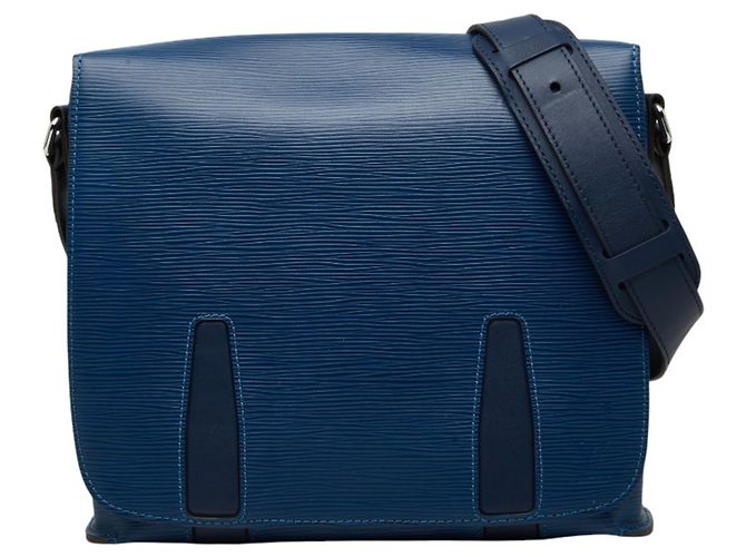 Louis Vuitton Epi Harrington Messenger PM Schultertasche Blau