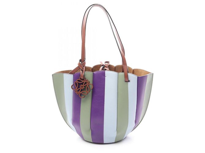 Bolsa Tote Pequena Loewe Shell Multicor Verde
