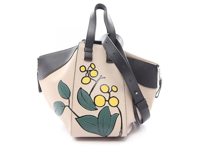 Bolsa Hammock Loewe Small Herbarium Preto Bege