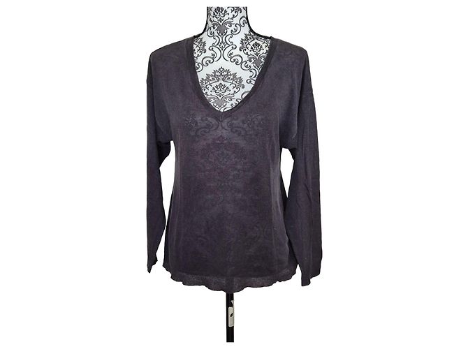 Seide-Leinen-Pullover Comptoir des Cotonniers Anthrazitgrau