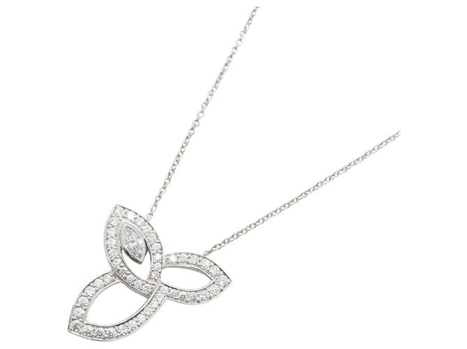 Harry Winston Lily Cluster Diamant-Halskette Silber