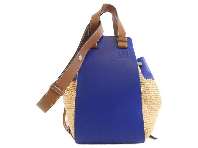 Bolsa de ombro média Loewe Paula's Hammock com cordão Azul
