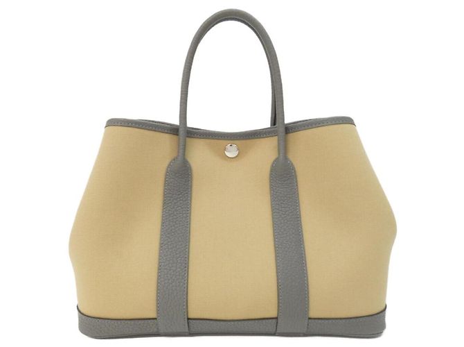 Hermès Bolsa Hermes Garden Party Verso Bege