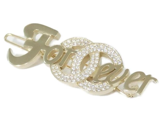 Barrette Chanel Oro e Cristallo D'oro