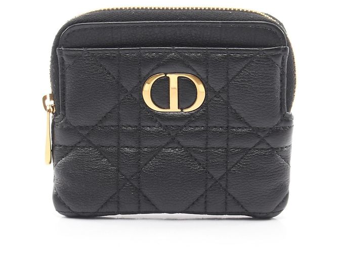 Monedero de cuero negro Christian Dior