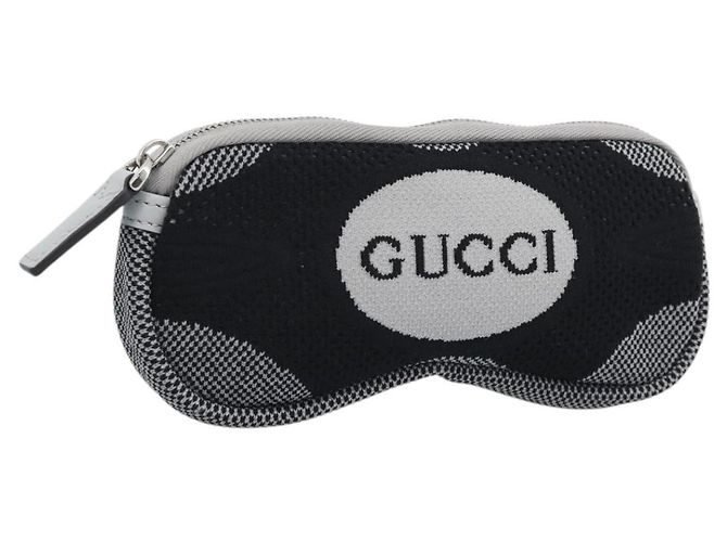 Pouch GUCCI in cotone nero Auth 183090M