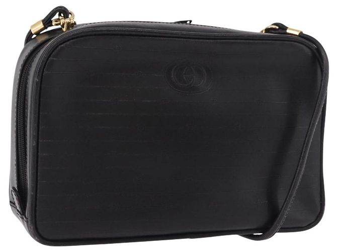 Borsa a Spalla GUCCI in Pelle Blu Navy e Oro Auth 184459 D'oro