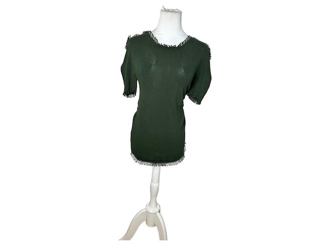 Vintage Issey Miyake Strickpullover Dunkelgrün M