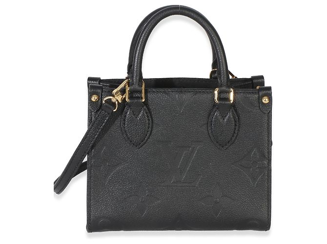 Louis Vuitton Black Monogram Empreinte Onthego BB Preto