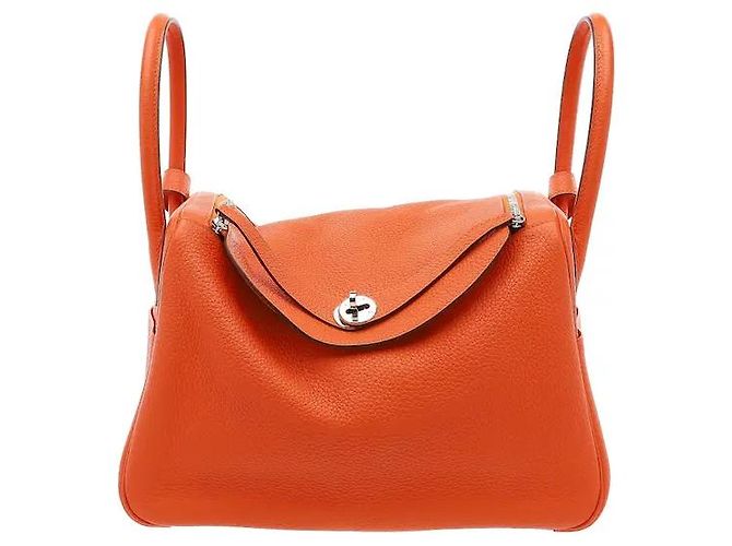 Hermès Lindy 30 Clemence Orange