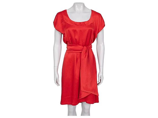 Rotes Seidenkleid von Saint Laurent - Größe M gebraucht