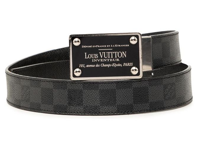 Louis Vuitton Aventour Gürtel in Damier Graphite Schwarz